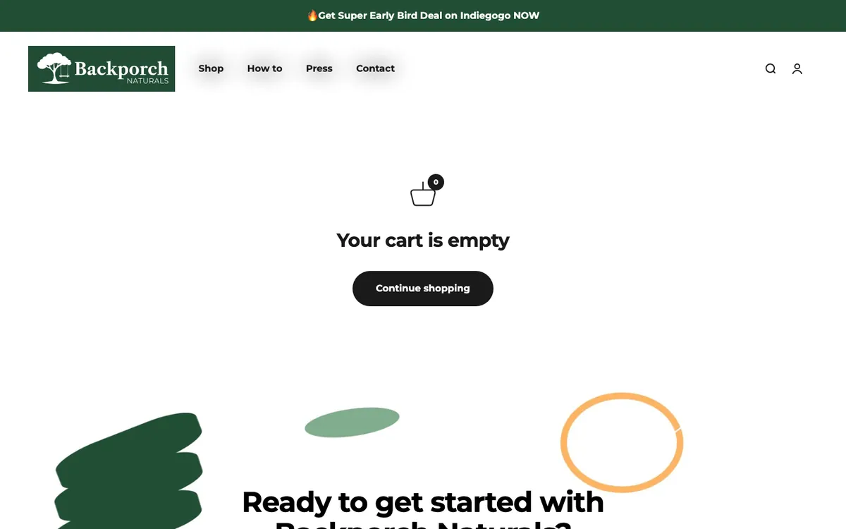 Before — A cart that shows the threshold and one good next step