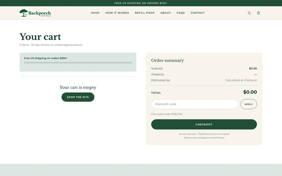 After — A cart that shows the threshold and one good next step