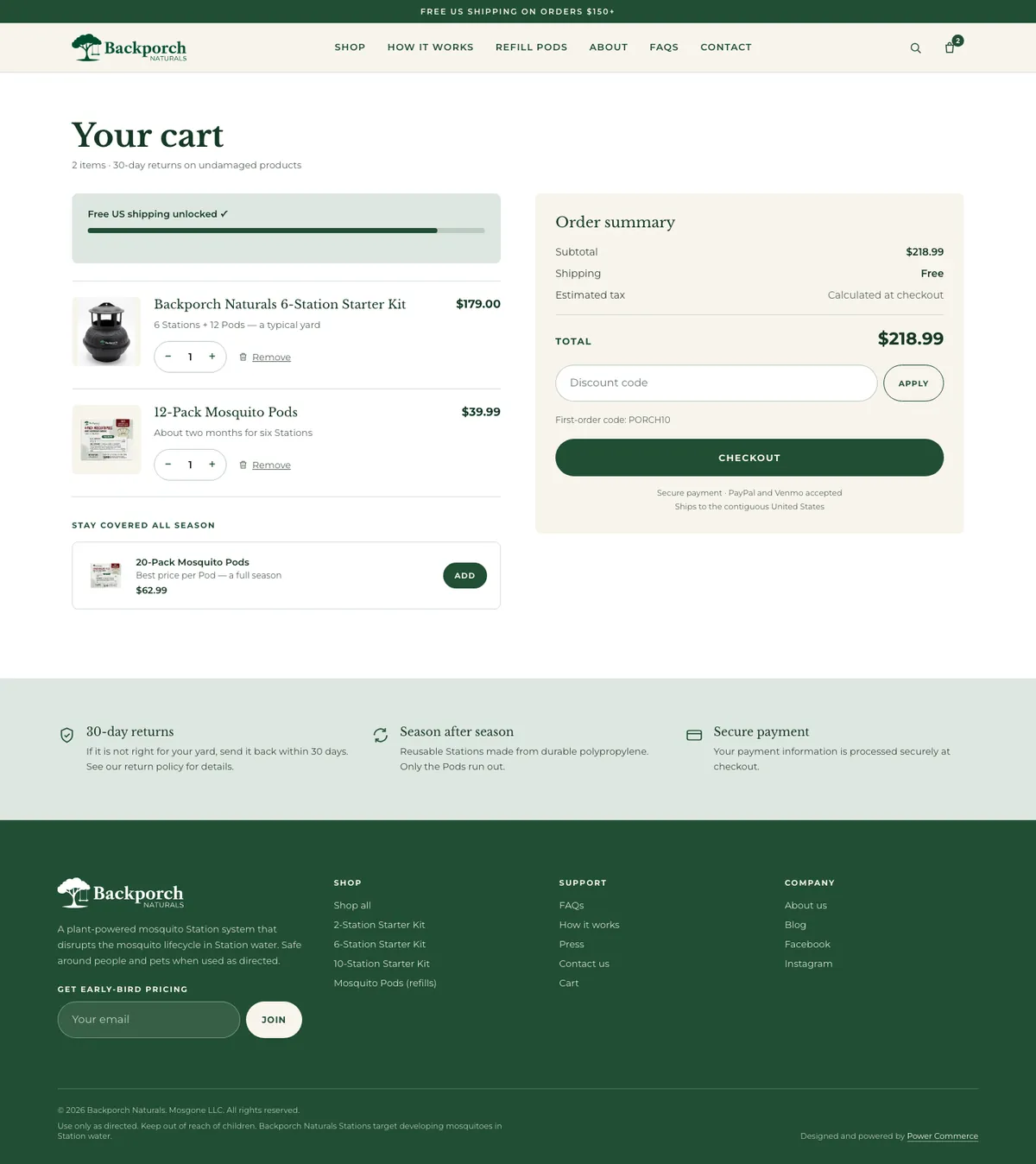 Design v2 — backporchnaturals.powercommerce.com/cart