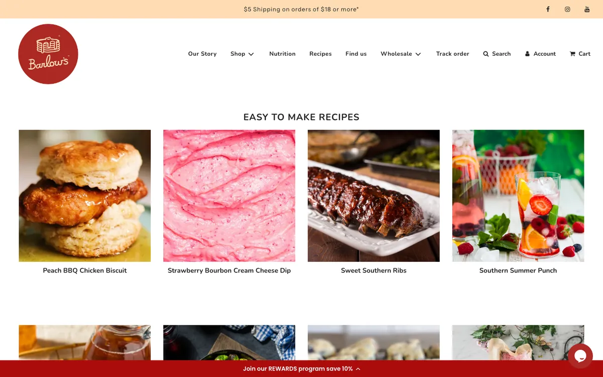 Before — Every recipe sells the product it uses