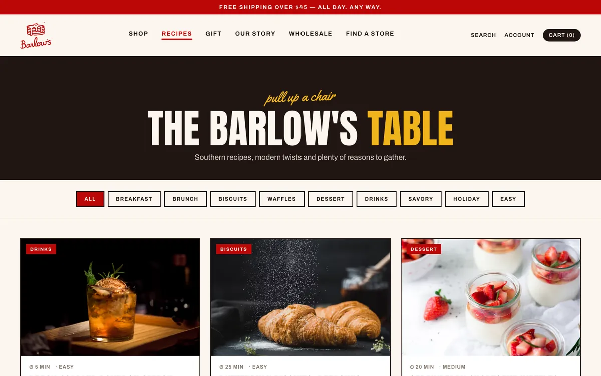 After — Every recipe sells the product it uses