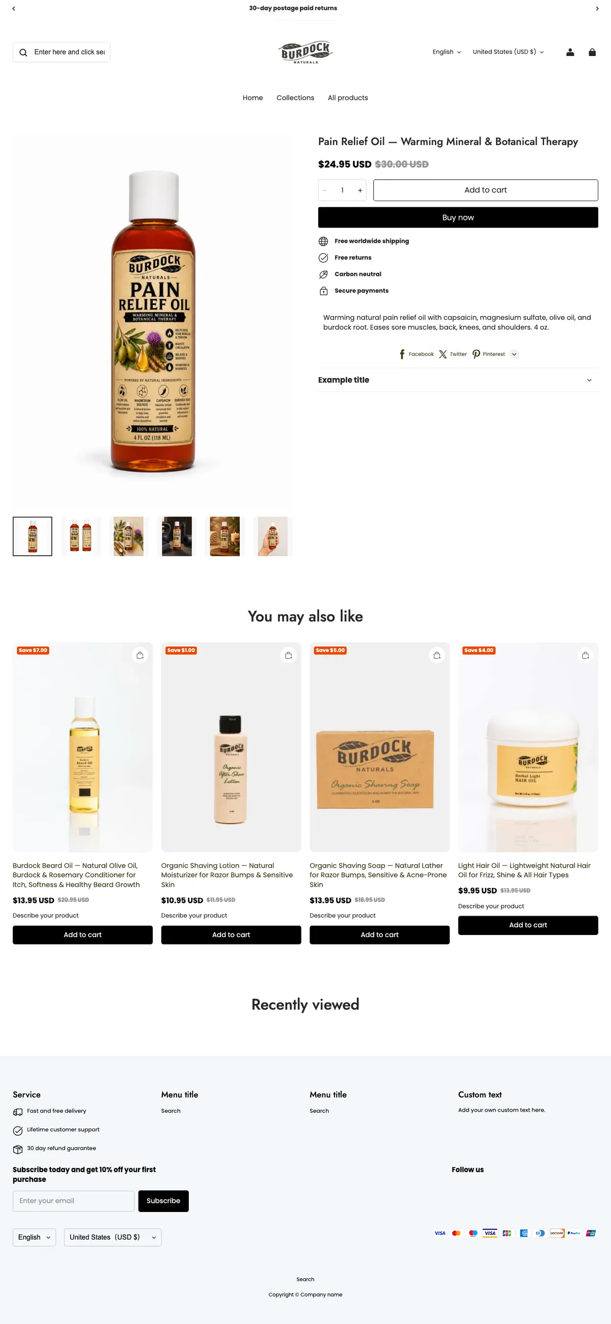 Live on Shopline — burdocknaturals.myshopline.com/products/pain-relief-oil