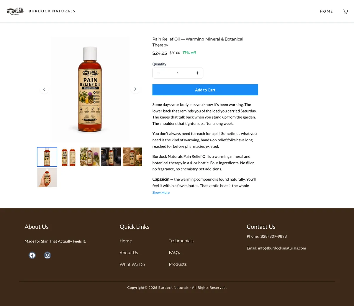 Before — store.burdocknaturals.com/…/pain-relief-oil