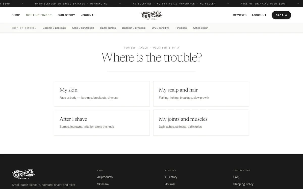 After — A three-question routine finder