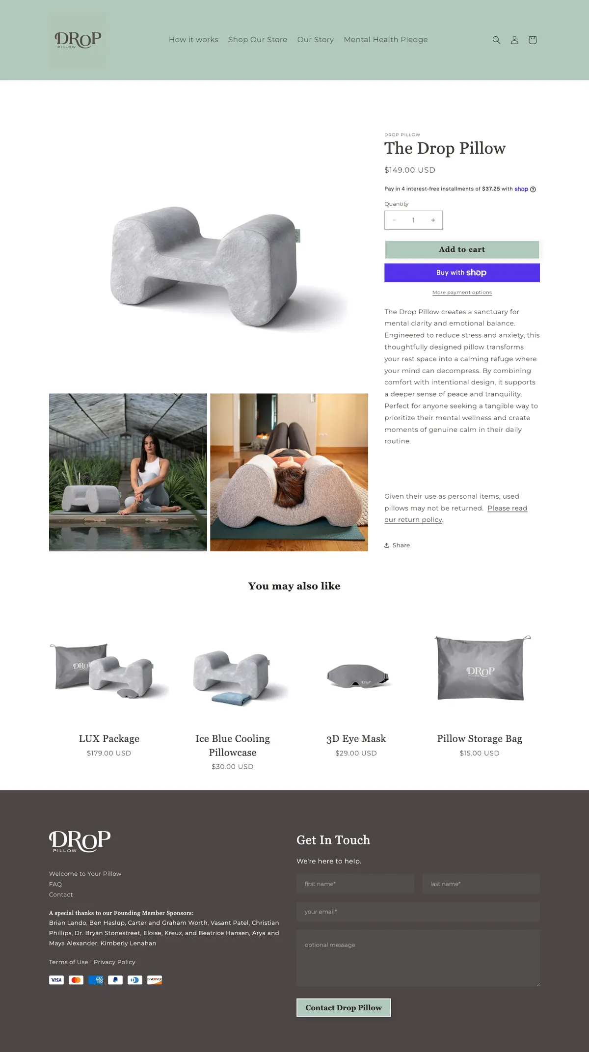 Before — droppillow.com/products/the-drop-pillow