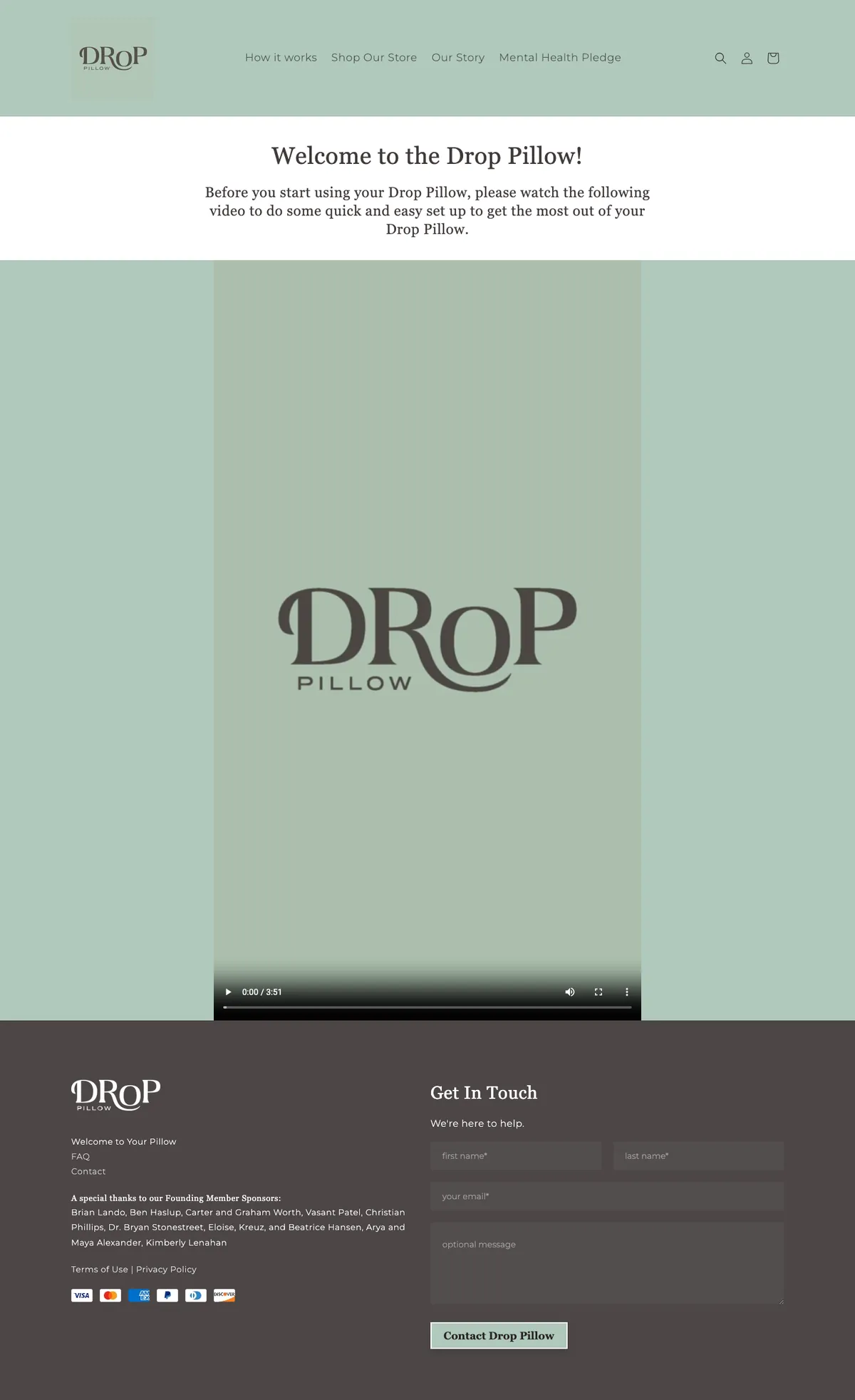 Before — droppillow.com/pages/welcome