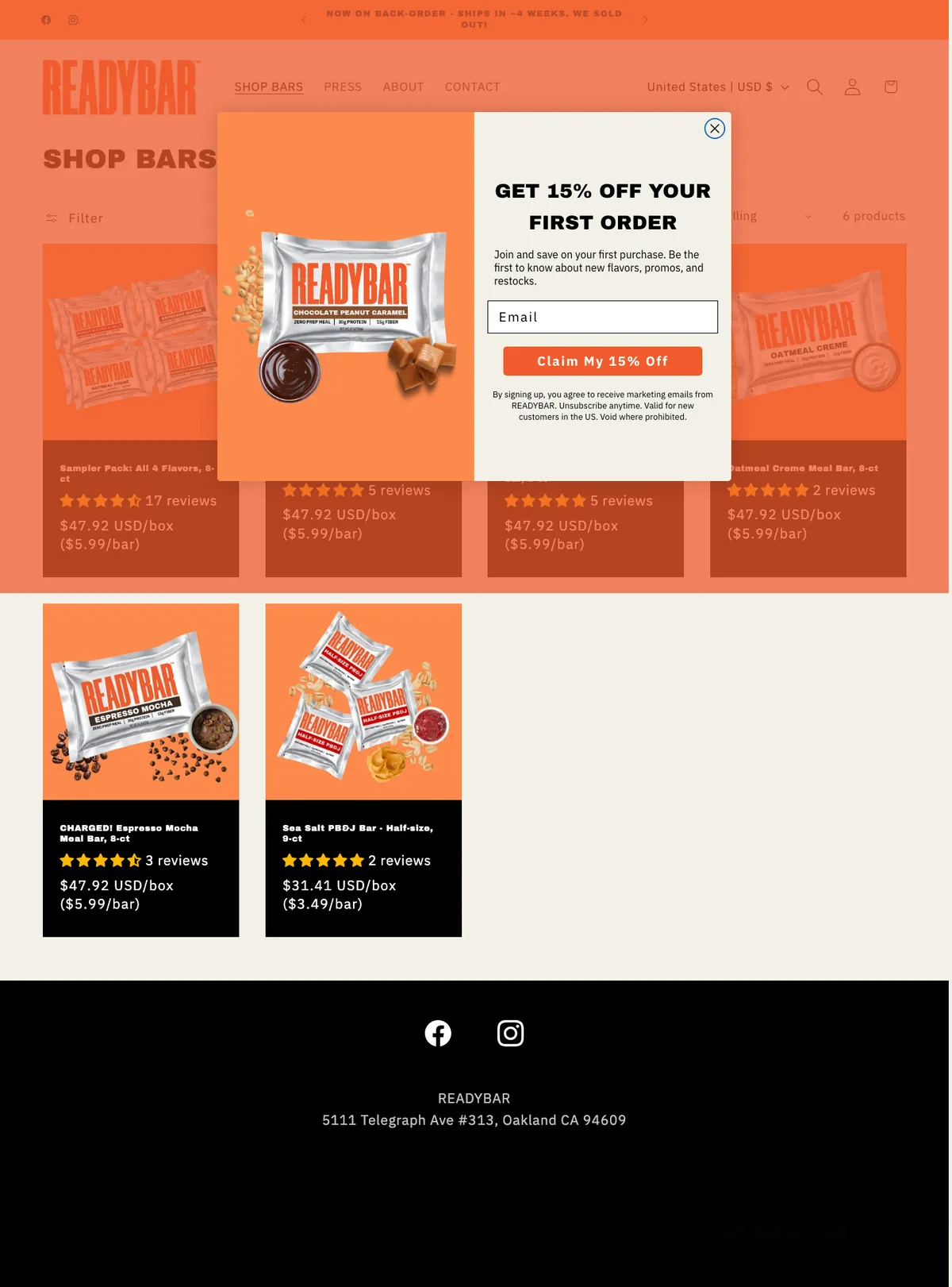 Before — getreadybar.com/collections/frontpage