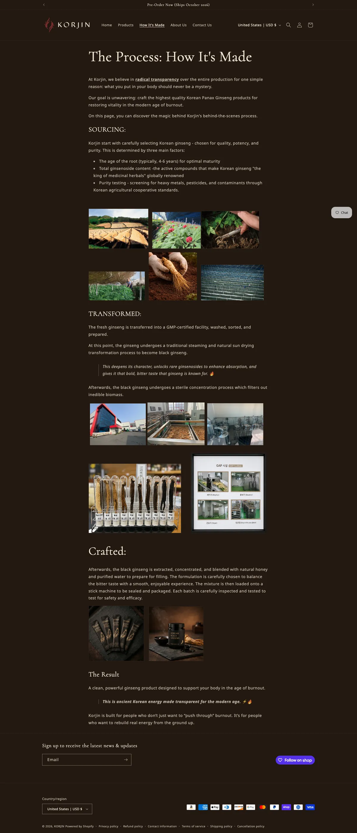 Before · how it's made — korjin.com/pages/how-its-made