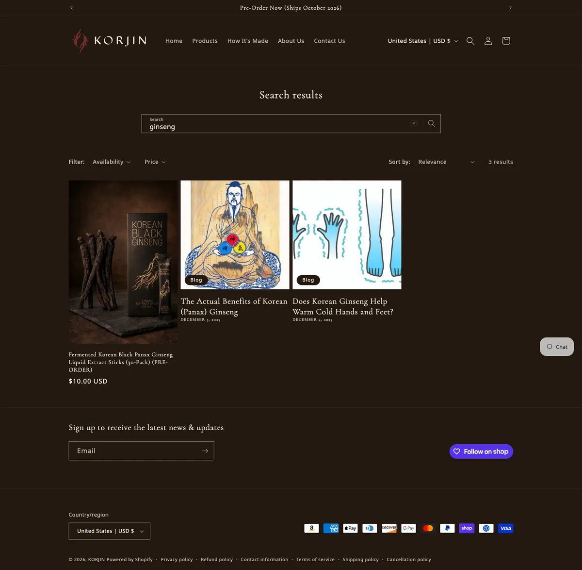 Before · search — korjin.com/search?q=ginseng