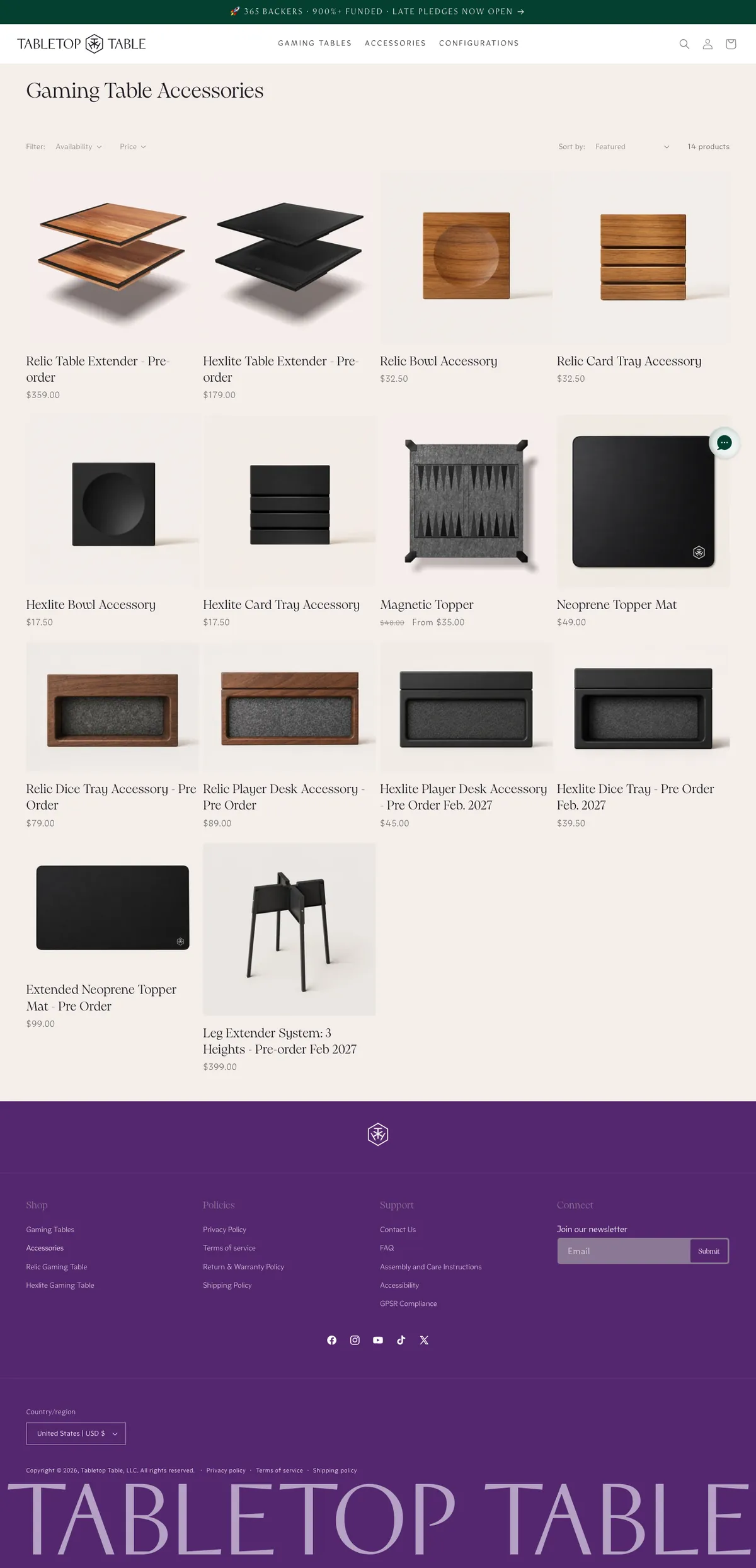 Before — tabletoptable.com/collections/gaming-table-accessories